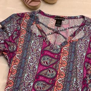 Kristin Nicole Dresses - Paisley Print Crisscross Sundress Kristin Nicole Dresses - Paisley Print Crisscross Sundress